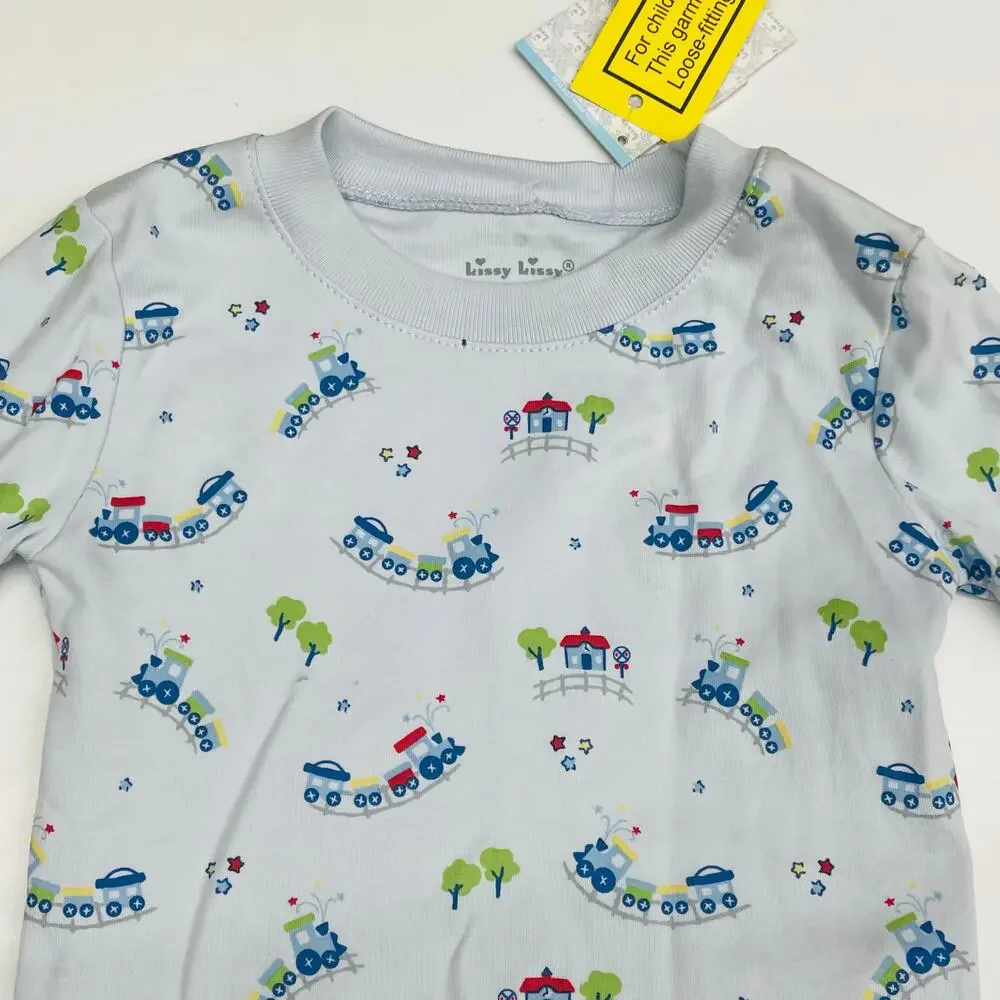 NWT Kissy Kissy 12-18M Train Pajama Set
